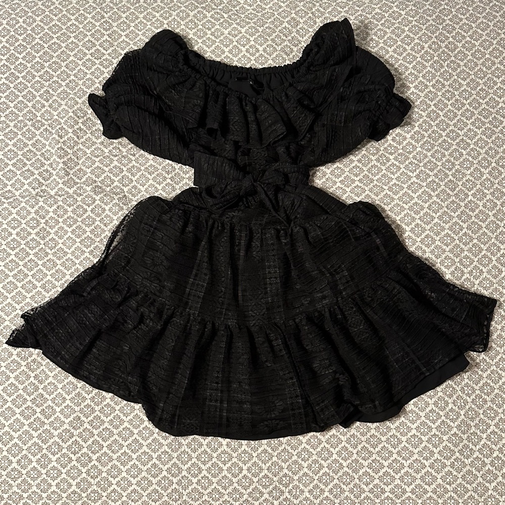 Jennafer Grace Black Lace Veranda Dress – Large